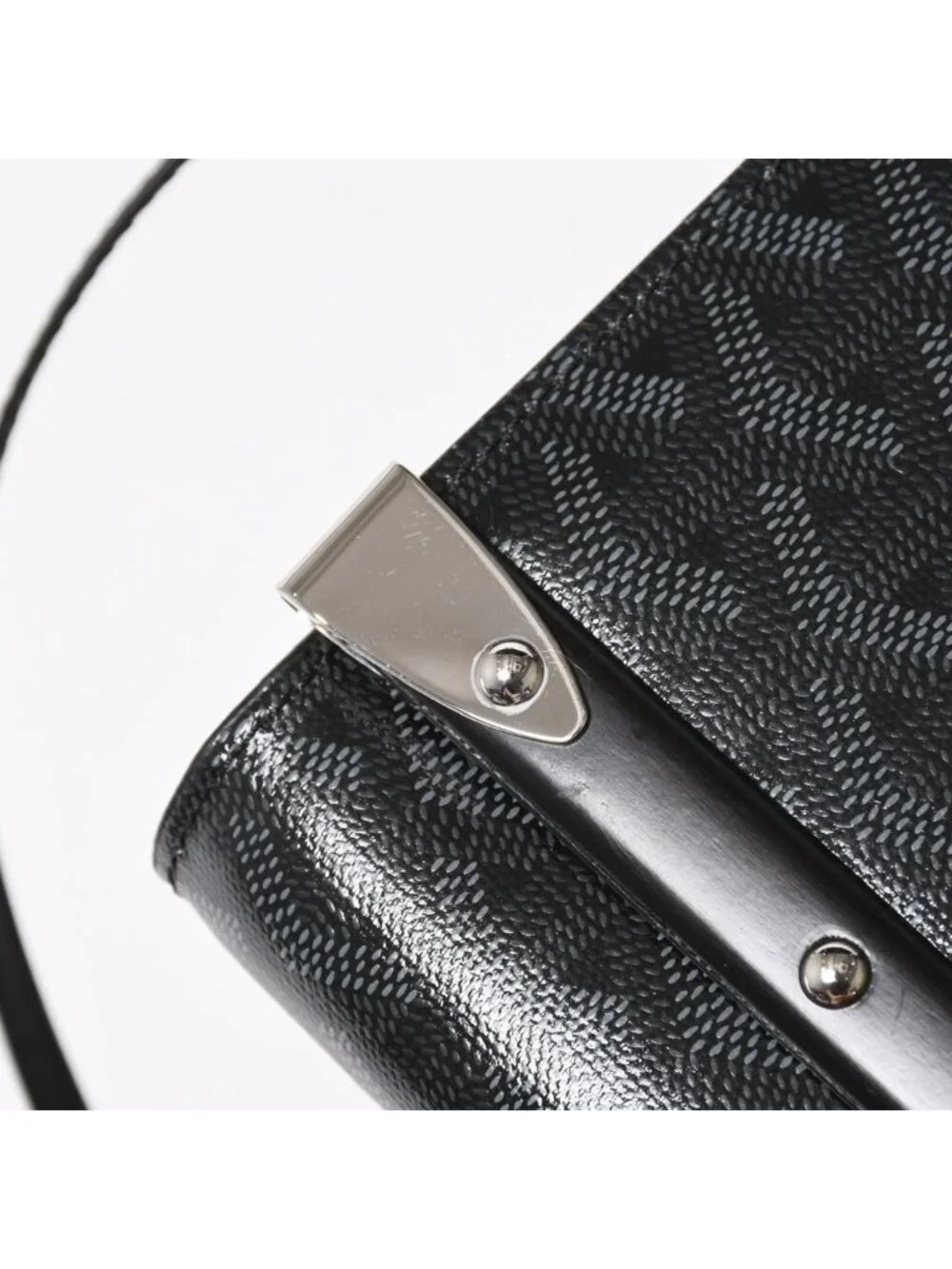 Goyard Monte Carlo PM Clutch 2-Way Limited Color Jet Black Silver